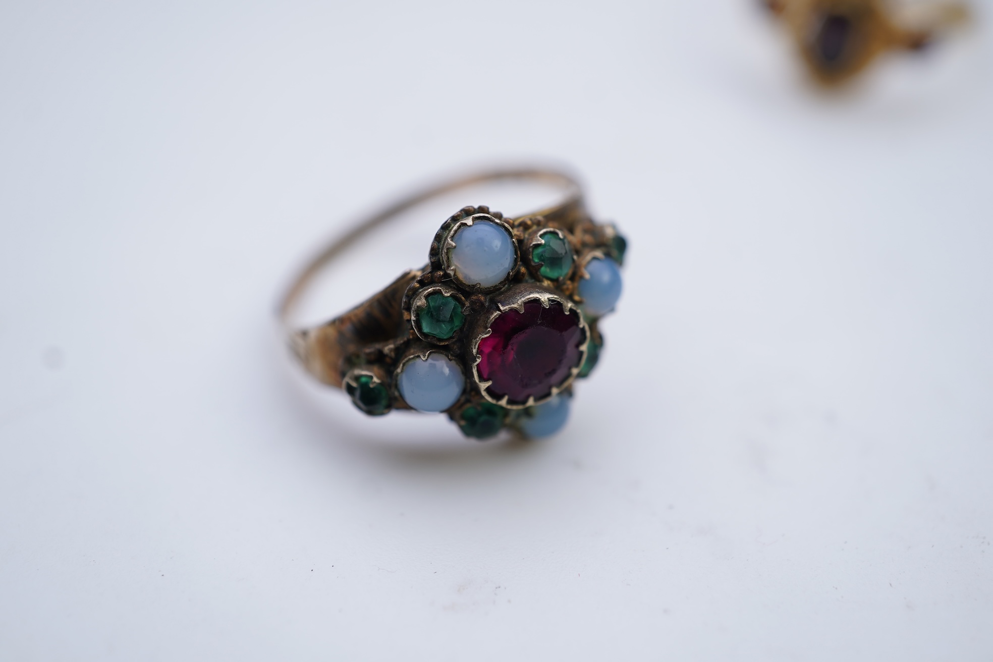 A collection of three antique rings, late 18th-19th century